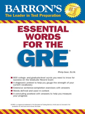 cover image of Essential Words for the GRE
